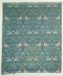 Design de tecido &39;Dove and Rose&39;, c.1879 (têxtil)